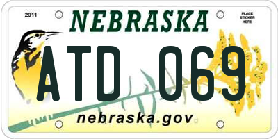 NE license plate ATD069