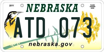 NE license plate ATD073