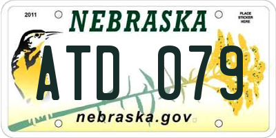 NE license plate ATD079