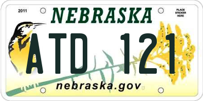 NE license plate ATD121