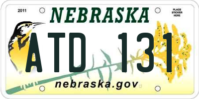 NE license plate ATD131