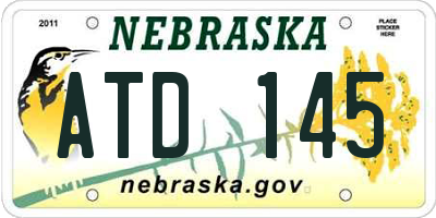 NE license plate ATD145