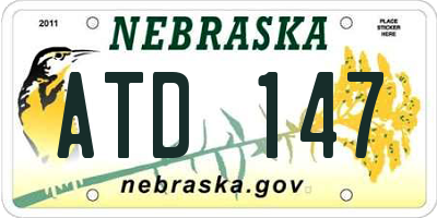 NE license plate ATD147