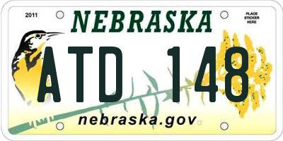 NE license plate ATD148