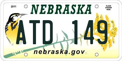 NE license plate ATD149