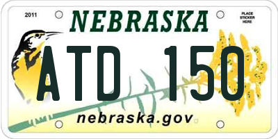 NE license plate ATD150