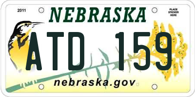 NE license plate ATD159