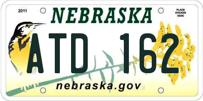 NE license plate ATD162