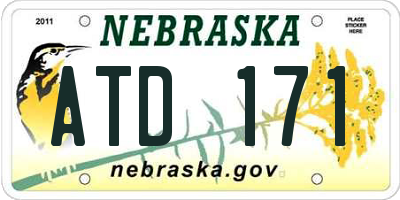 NE license plate ATD171