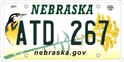 NE license plate ATD267
