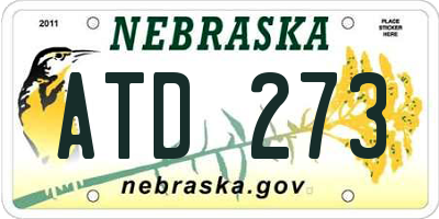 NE license plate ATD273