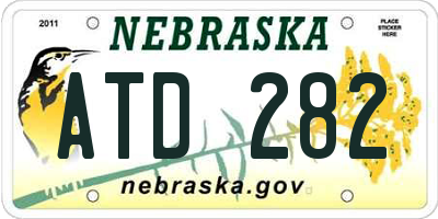 NE license plate ATD282