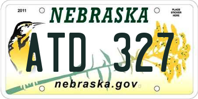 NE license plate ATD327