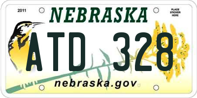 NE license plate ATD328