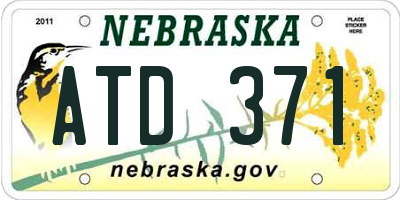 NE license plate ATD371