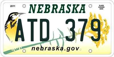 NE license plate ATD379