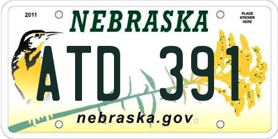 NE license plate ATD391