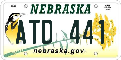 NE license plate ATD441