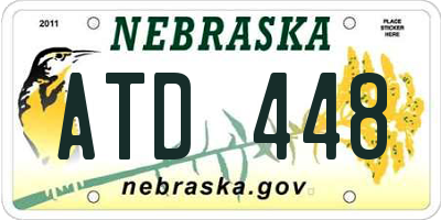 NE license plate ATD448