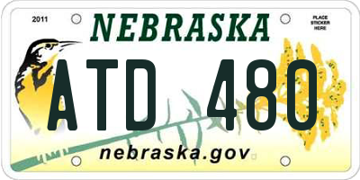 NE license plate ATD480