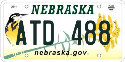 NE license plate ATD488