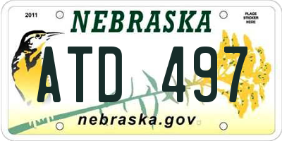 NE license plate ATD497