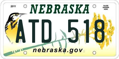 NE license plate ATD518