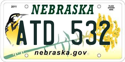 NE license plate ATD532