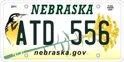 NE license plate ATD556
