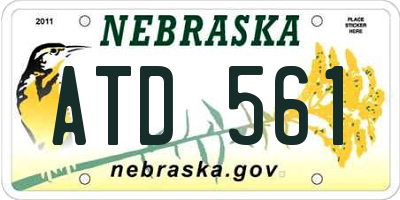 NE license plate ATD561