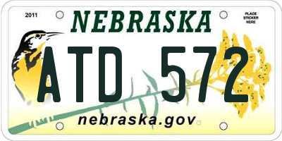 NE license plate ATD572