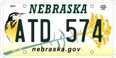 NE license plate ATD574