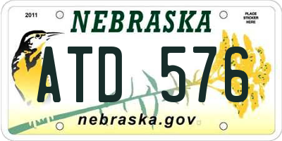 NE license plate ATD576