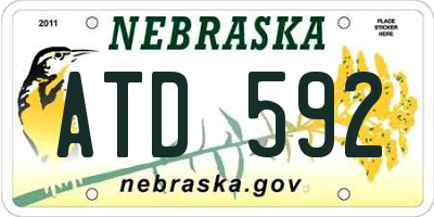 NE license plate ATD592
