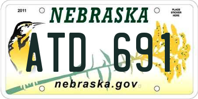 NE license plate ATD691