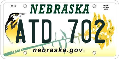 NE license plate ATD702