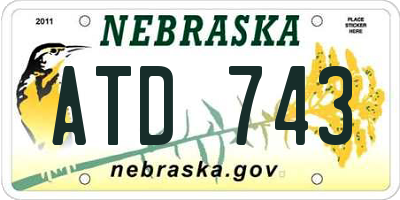 NE license plate ATD743