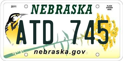 NE license plate ATD745