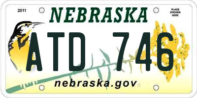 NE license plate ATD746