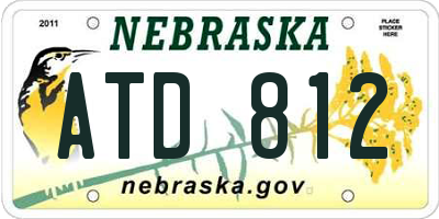 NE license plate ATD812