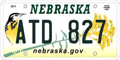NE license plate ATD827