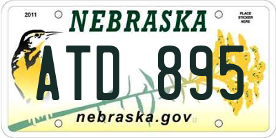 NE license plate ATD895