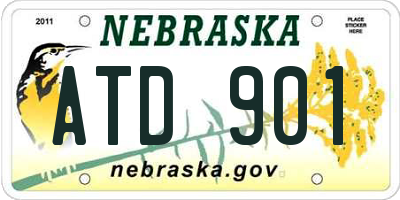 NE license plate ATD901