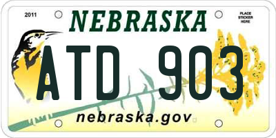 NE license plate ATD903