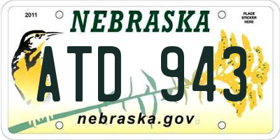 NE license plate ATD943