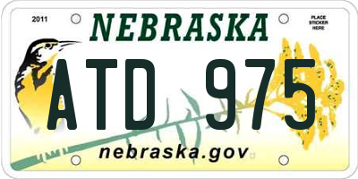 NE license plate ATD975