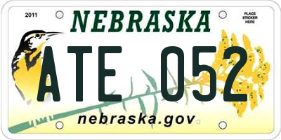 NE license plate ATE052