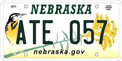 NE license plate ATE057