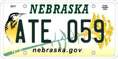 NE license plate ATE059