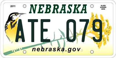 NE license plate ATE079